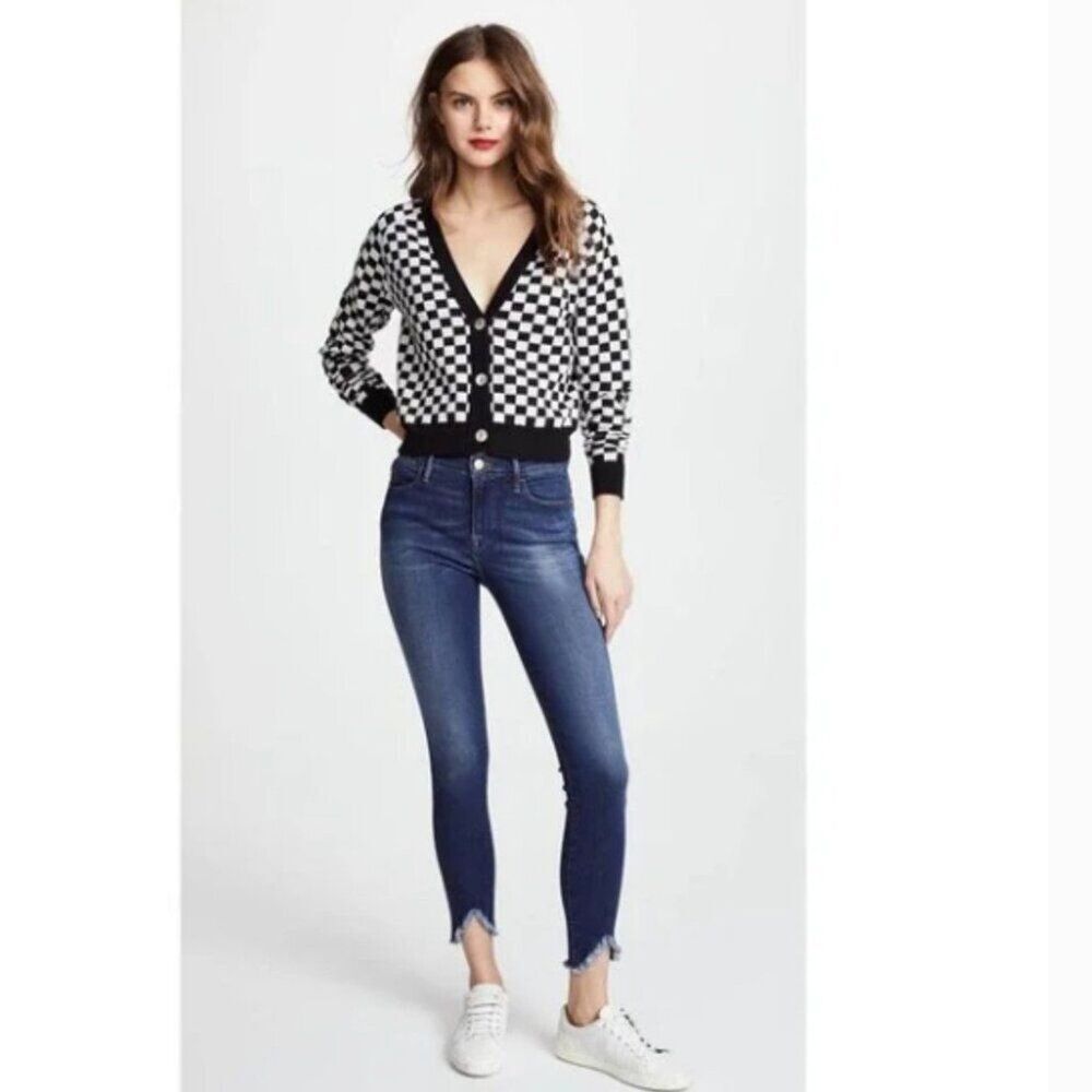 Frame Le High Skinny Triangle Hem in Sulham 27